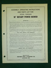 WESTERN TOOL 18"  ROTARY MOWER