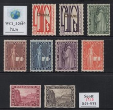 WC1_30660. BELGIUM. 1928 ORVAL ABBEY semi-postal short set. Sc.B69-B77. MLH