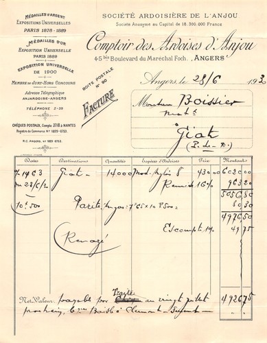 1930 societe ardoisiere l - 1930,