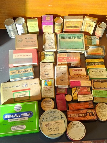 Boites pharmacie ancienne lot - boites,