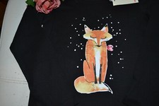 tee shirt catimini neuf 4 ans noir le renard manches longues PROMO