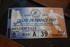 Ticket PRESIDENTIELLE  )) OGC NICE V GUINGAMP  - Finale Coupe de France 1997