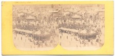 Stereo Photo Paris Instant Fête Foraine Montmartre Place Saint Pierre 1865