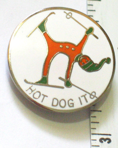 Hot dog ski - ski, pin