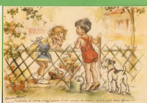 Germaine bouret carte - carte, postale