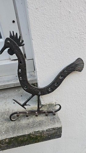 Porte clé coq mural fer - coq,