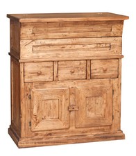 Dressoir Bois Massif De Tiglio Finition Naturel L81xPR45xH92 Cm. Fabriqué En Ita