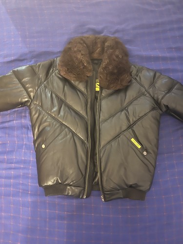 Doudoune double goose cuir - doudoune,