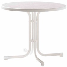 Table Pliante Jardin,Terrasse Hauteur: 72cm Blanc Jardin Pliable Meuble de
