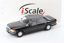 MERCEDES BENZ 560 SEL W126 1985 S CLASS BLACK ISCALE 11800000057 1:18