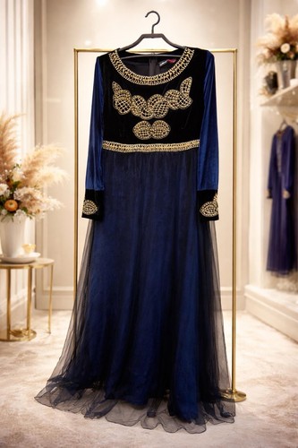 Robe velours traditionnelle - robe,