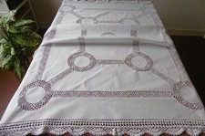 Nappe rétro avec DENTELLE sur