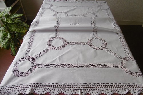 Nappe rétro avec dentelle - avec,