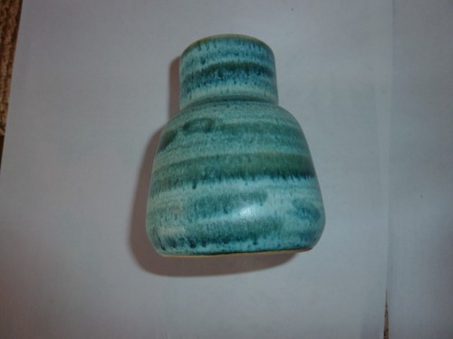 Vase bleu vintage - vintage, grés