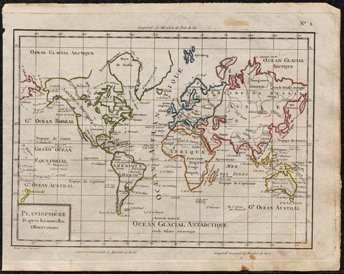 1823 planisphère monde - 1823,