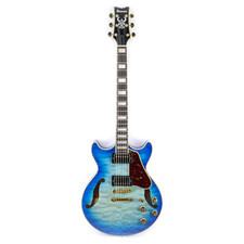 Ibanez Artcore  AM93QM Semi-Hollow Electric Guitar - Jet Blue Burst