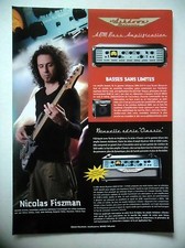ADVERTISING: ASHDOWN ABM Bass Amp 10/2007 Nicolas Fiszman
