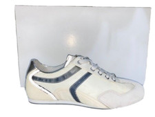 HUGO BOSS Chaussures Sneakers Femme Blanche En Tissu Taille EU 38 BS012L