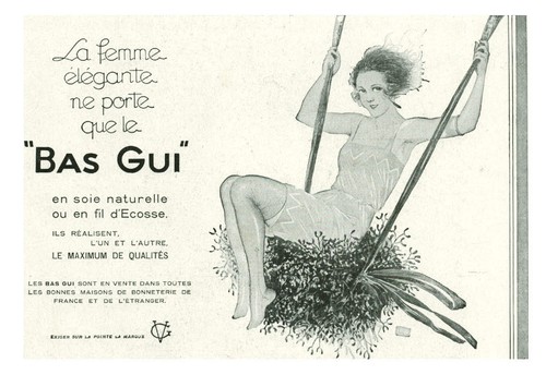Publicité ancienne bas gui - bas,
