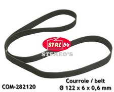 Courroie plate pour platine LENCO L80 L82 L84 L85 L90 Ø/C 122/383 x 6 x 0,6 mm