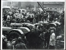 Agricultural equipment.photo.vintage.harvester. SOMECA tractors