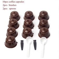 Capsules Café Réutilisables Dolce Gusto - Filtres Rechargeables - 10 Pièces Brun