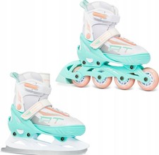 Roller en ligne Profession Menthe + patin à glace Adulte Enfant Mixte taille aj