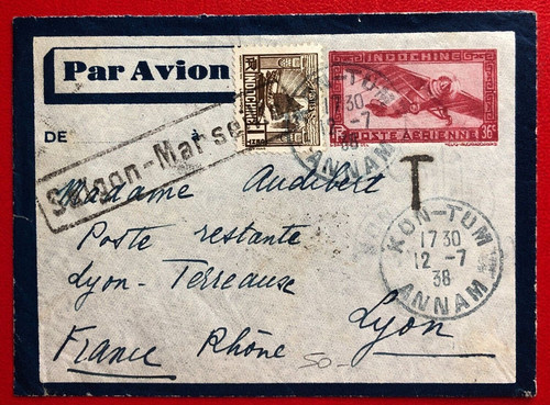 Indochine entier avion tad - entier-avion,