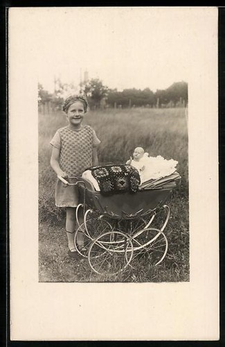 Carte postale photo fille avec