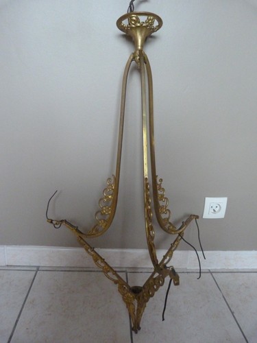 Monture lustre bronze doré - monture,