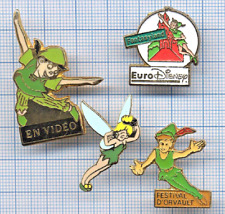 Lot Pins Peter Pan Fantasyland EURODISNEY ESSO Tinker Bell Disney Festival Vidéo