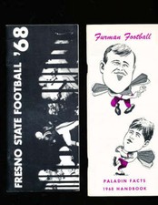 1968 Furman College Football Media Press Guide CFBmg0