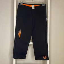 Velform Pants Mens Small Orange Sweat Shapers Capri Black Orange Athletic