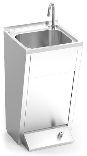 Lave mains inox sur - , pied
