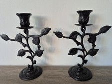 Paire De Bougeoirs En Fer