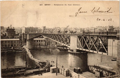 Old postcard brest - old,