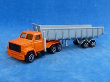 RARE TOP ! MAJORETTE 1:100 TRACTEUR MACK SEMI-REMORQUE BENNE Dumper N° 377 ?
