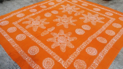 Couvre lit indien - indien, orange