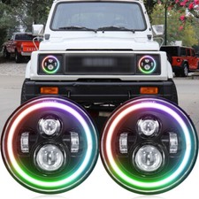 For 1986-1995 Suzuki Samurai SJ410 2x 7Inch LED Round Headlight HI Lo Beam DRL