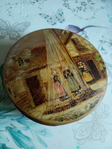 Boîte bois époque - boîte,