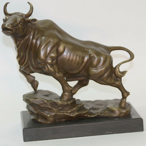 Statue taureau bronze - statue, de