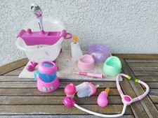 Lot Accessoires Poupée Baignoire Douche + Baby Cook Blender Docteur - TBE