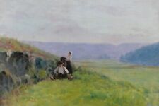 painting landscape impressionism peasant farm Barbizon