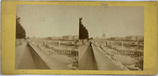 Stereo, Paris, the banks of the Seine, houseboat, boat vintage stereo card shooting