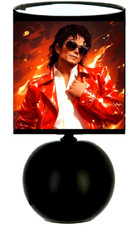 Lampe de chevet céramique. Personnage Michael Jackson !!!