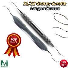 Dental Langer & Gracey Curettes 11/12 – Silicone Handle, Tartar Remover Tool 