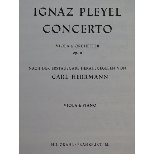 Pleyel ignace concerto 31 - concerto, op