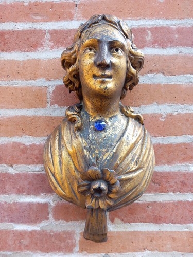 Buste femme bois sculpté - buste, de