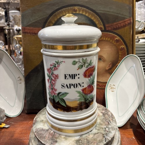Old pharmacy jar painted - old,