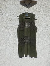 Gilet neuf Long Femme en Daim